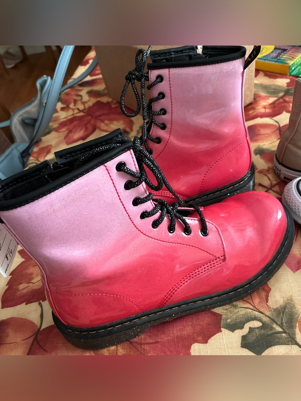 Dr. Martens 1460 Gradient Glitter Pink Boots UK 5 / Women 7 / Men 6